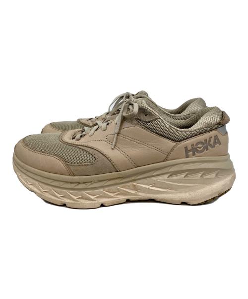 HOKAONEONE（ホカオネオネ）HOKAONEONE (ホカオネオネ) BONDIローカットスニーカー ベージュ サイズ:29の古着・服飾アイテム