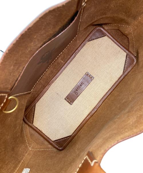 genten（ゲンテン）genten (ゲンテン) ku:nel アマーノハンドバッグ ブラウンの古着・服飾アイテム