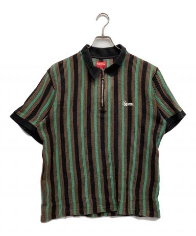 中古・古着通販】Supreme (シュプリーム) Open Knit Stripe Zip Polo