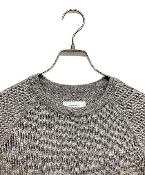 ACRONYM（アクロニウム）ACRONYM (アクロニウム) Cashllama Silk Mesh Crewneck Sweatshirt グレー サイズ:Sの古着・服飾アイテム