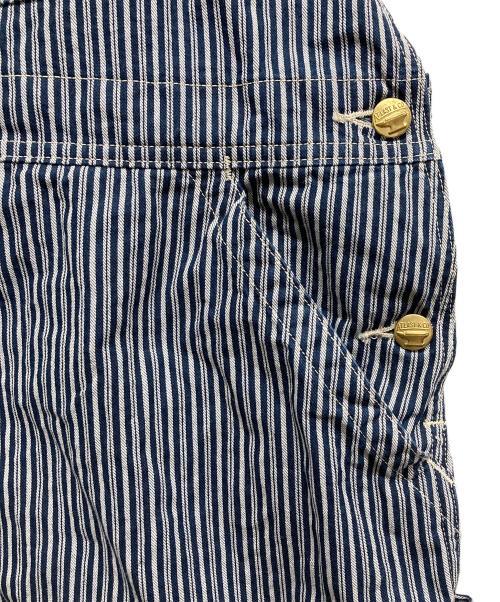 ATLAST & CO（アットラスト）ATLAST & CO (アットラスト) ヒッコリーオーバーオール ブルー サイズ:38の古着・服飾アイテム