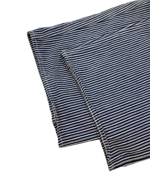 ATLAST & CO（アットラスト）ATLAST & CO (アットラスト) ヒッコリーオーバーオール ブルー サイズ:38の古着・服飾アイテム