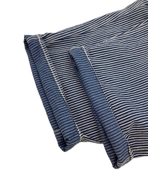 ATLAST & CO（アットラスト）ATLAST & CO (アットラスト) ヒッコリーオーバーオール ブルー サイズ:38の古着・服飾アイテム