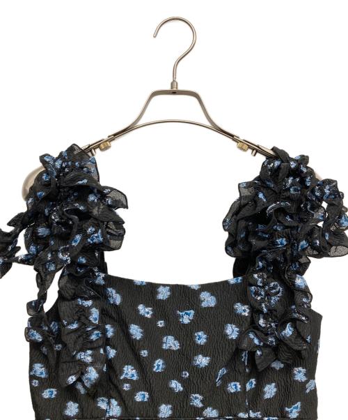 Snidel（スナイデル）Snidel (スナイデル) 肩リボンJQキャミワンピース ブラック サイズ:1の古着・服飾アイテム