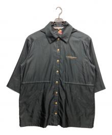 LEONARD SPORT（レオナール スポーツ）の古着「フーデットナイロンショートコート」｜ブラック