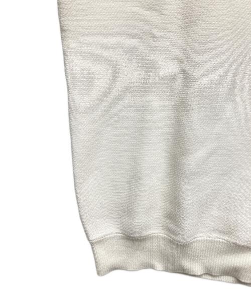 LACOSTE（ラコステ）LACOSTE (ラコステ) ショルダー編み変えコットンニットセーター ホワイト サイズ:Sの古着・服飾アイテム