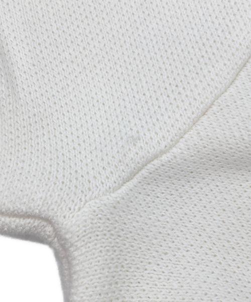 LACOSTE（ラコステ）LACOSTE (ラコステ) ショルダー編み変えコットンニットセーター ホワイト サイズ:Sの古着・服飾アイテム