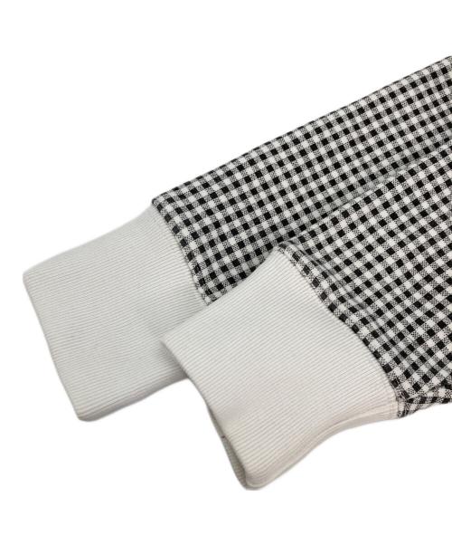 stussy（ステューシー）stussy (ステューシー) チェック柄スウェット ブラック×ホワイト サイズ:Sの古着・服飾アイテム