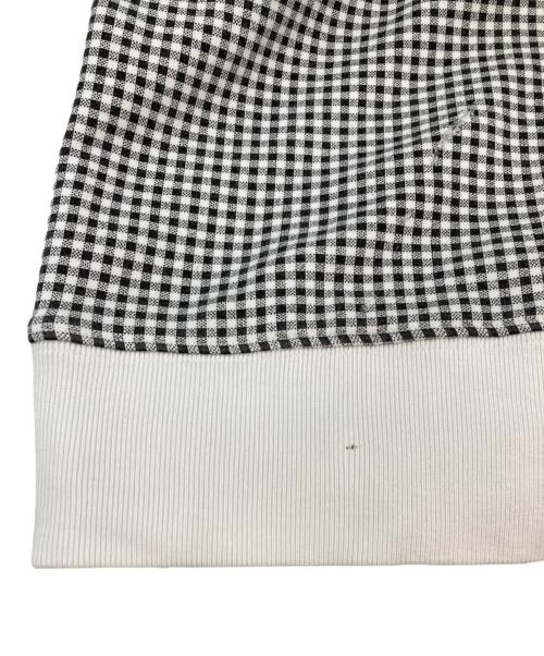 stussy（ステューシー）stussy (ステューシー) チェック柄スウェット ブラック×ホワイト サイズ:Sの古着・服飾アイテム