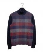 JIL SANDERジルサンダー）の古着「モックネッックニット」｜ネイビー