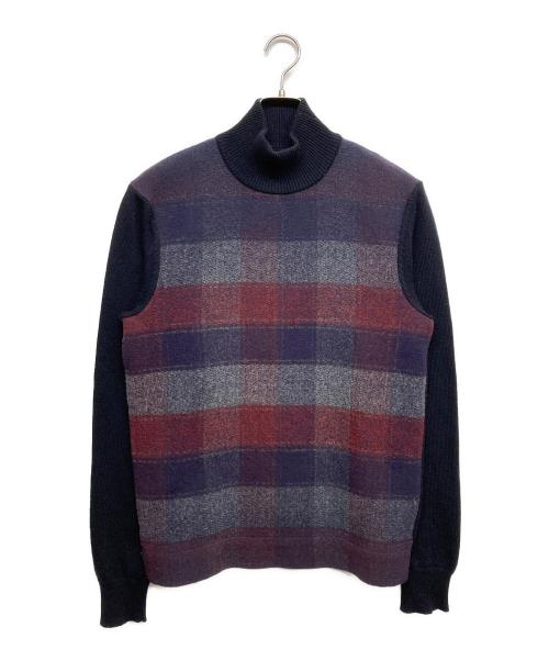 JIL SANDER（ジルサンダー）JIL SANDER (ジルサンダー) モックネッックニット ネイビー サイズ:46の古着・服飾アイテム