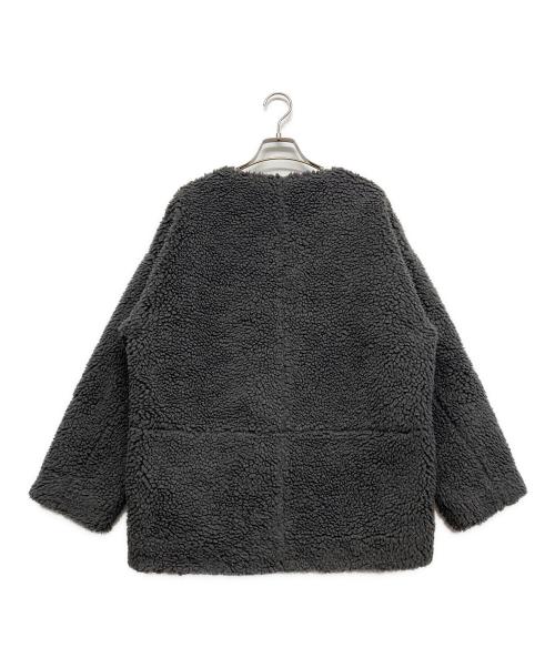 JOURNAL STANDARD relume（ジャーナルスタンダード レリューム）JOURNAL STANDARD relume (ジャーナルスタンダード レリューム) ウォッシャブルボアマフラー付きブルゾン グレー サイズ:Fの古着・服飾アイテム