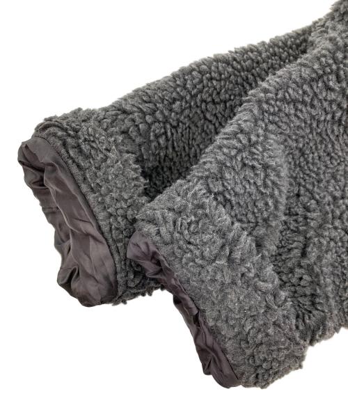 JOURNAL STANDARD relume（ジャーナルスタンダード レリューム）JOURNAL STANDARD relume (ジャーナルスタンダード レリューム) ウォッシャブルボアマフラー付きブルゾン グレー サイズ:Fの古着・服飾アイテム