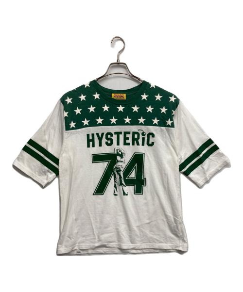 Hysteric Glamour（ヒステリックグラマー）Hysteric Glamour (ヒステリックグラマー) CHERRY BOMB 五分袖Tシャツ グリーン サイズ:FREEの古着・服飾アイテム