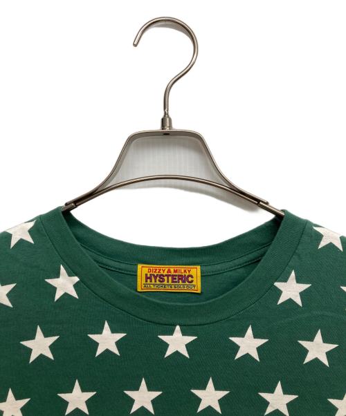 Hysteric Glamour（ヒステリックグラマー）Hysteric Glamour (ヒステリックグラマー) CHERRY BOMB 五分袖Tシャツ グリーン サイズ:FREEの古着・服飾アイテム