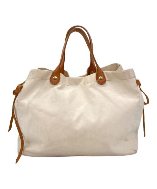 IL BISONTE（イル ビゾンテ）IL BISONTE (イル ビゾンテ) キャンバスハンドバッグ ベージュの古着・服飾アイテム