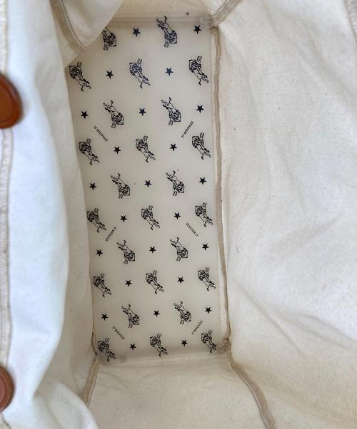 IL BISONTE（イル ビゾンテ）IL BISONTE (イル ビゾンテ) キャンバスハンドバッグ ベージュの古着・服飾アイテム