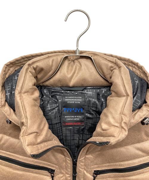 NICOLE CLUB（ニコル クラブ）NICOLE CLUB (ニコル クラブ) マイクロスウェードダウンジャケット ブラウン サイズ:46 未使用品の古着・服飾アイテム