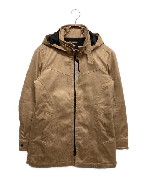 HIDE AWAYS NICOLE（ハイダウェイ二コル）HIDE AWAYS NICOLE (ハイダウェイ二コル) レザー調プリントスウェードコート ブラウン サイズ:46 未使用品の古着・服飾アイテム