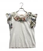 SEE BY CHLOEシーバイクロエ）の古着「フリル半袖カットソー」｜ホワイト