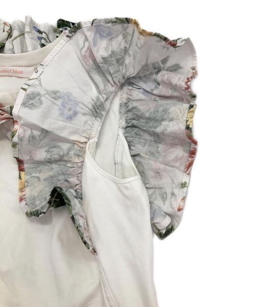 SEE BY CHLOE（シーバイクロエ）SEE BY CHLOE (シーバイクロエ) フリル半袖カットソー ホワイト サイズ:Mの古着・服飾アイテム