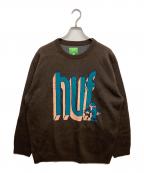 HUFハフ）の古着「クルーネックニット」｜ブラウン