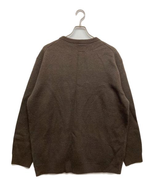 HUF（ハフ）HUF (ハフ) クルーネックニット ブラウン サイズ:XXLの古着・服飾アイテム