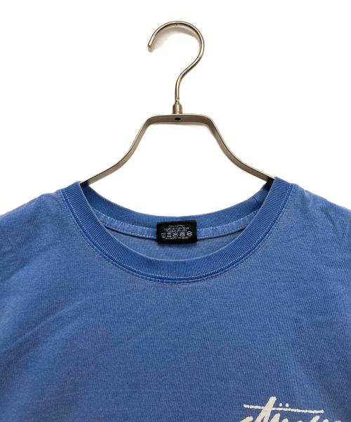 stussy（ステューシー）stussy (ステューシー) Camellias Pigment Dyed Tee ブルー サイズ:Lの古着・服飾アイテム
