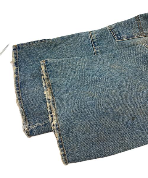 PERUSHU（ペルーシュ）PERUSHU (ペルーシュ) セミフレアワイドデニムパンツ インディゴ サイズ:Lの古着・服飾アイテム