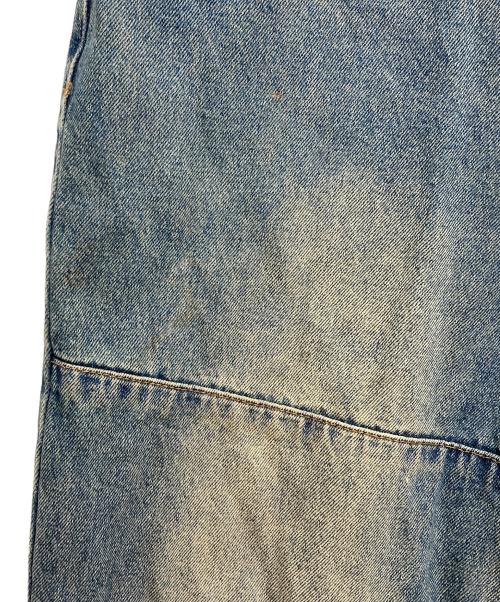 PERUSHU（ペルーシュ）PERUSHU (ペルーシュ) セミフレアワイドデニムパンツ インディゴ サイズ:Lの古着・服飾アイテム