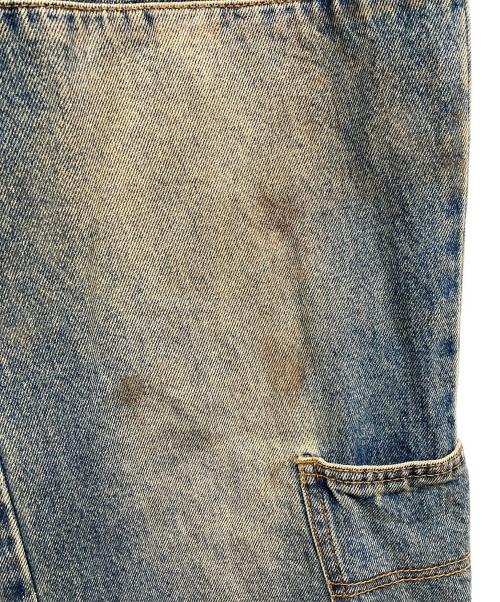 PERUSHU（ペルーシュ）PERUSHU (ペルーシュ) セミフレアワイドデニムパンツ インディゴ サイズ:Lの古着・服飾アイテム