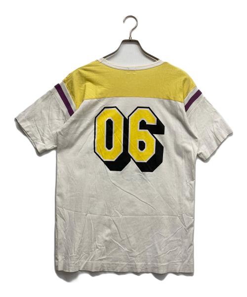 BAPE BY A BATHING APE（ベイプバイアベイシングエイプ）BAPE BY A BATHING APE (ベイプバイアベイシングエイプ) BABY MILO フットボールTシャツ ホワイト サイズ:Lの古着・服飾アイテム