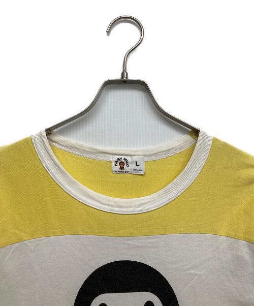 BAPE BY A BATHING APE（ベイプバイアベイシングエイプ）BAPE BY A BATHING APE (ベイプバイアベイシングエイプ) BABY MILO フットボールTシャツ ホワイト サイズ:Lの古着・服飾アイテム