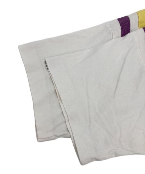 BAPE BY A BATHING APE（ベイプバイアベイシングエイプ）BAPE BY A BATHING APE (ベイプバイアベイシングエイプ) BABY MILO フットボールTシャツ ホワイト サイズ:Lの古着・服飾アイテム