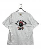 BAPE BY A BATHING APEベイプバイアベイシングエイプ）の古着「PIRATE STOREプリントTシャツ」｜ネイビー
