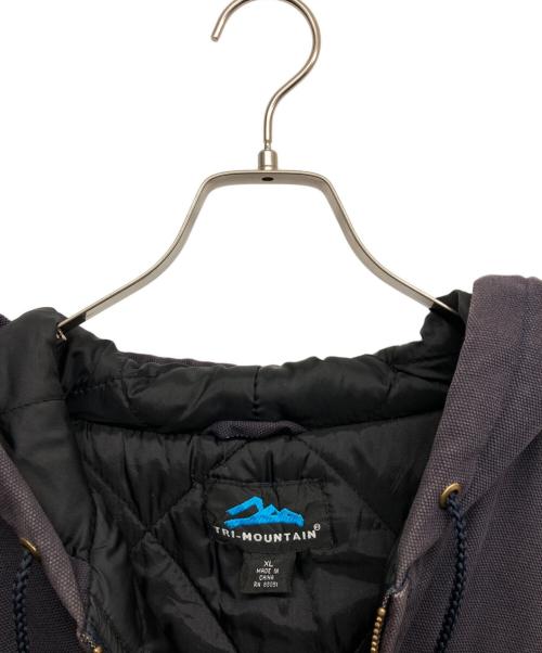 Tri Mountain（トライマウンテン）TRI MOUNTAIN (トライマウンテン) ダック地パーカージャケット ブラック サイズ:ＸＬ　の古着・服飾アイテム
