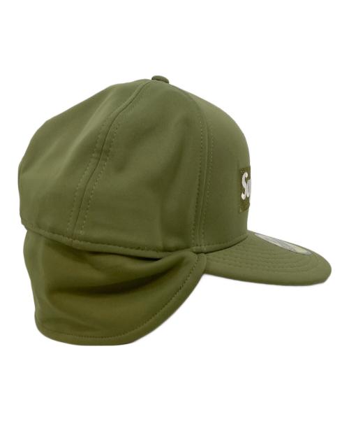 New Era（ニューエラ）New Era (ニューエラ) Supreme (シュプリーム) ウィンドストッパー イヤーフラップ ボックスロゴ ニューエラ キャップ グリーン サイズ:58.7cmの古着・服飾アイテム