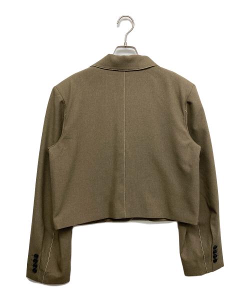 anuke（アンヌーク）anuke (アンヌーク) Heather Short Jacket グリーン サイズ:38の古着・服飾アイテム