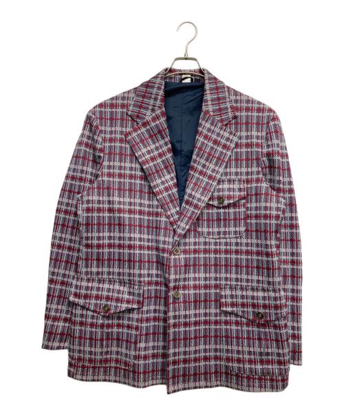 古着（フルギ）古着 (フルギ) チェックジャケット レッド サイズ:サイズ表記なしの古着・服飾アイテム
