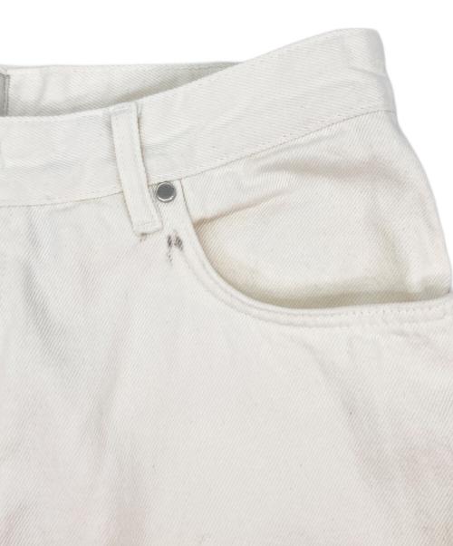 STUDIO NICHOLSON（スタジオ ニコルソン）STUDIO NICHOLSON (スタジオ ニコルソン) ZARA (ザラ) デニムパンツ ホワイト サイズ:USA32の古着・服飾アイテム