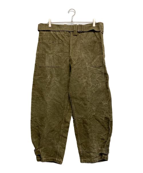 French Army（フランス軍）French Army (フレンチアーミー) 40ｓ前期型M-35モーターサイクルパンツ グリーン サイズ:記載無の古着・服飾アイテム