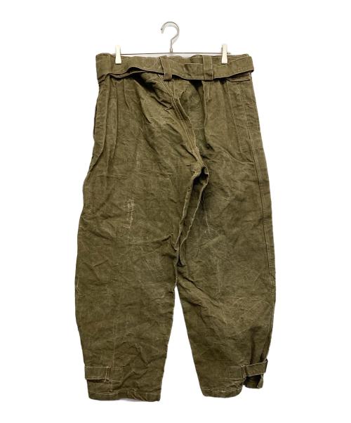 French Army（フランス軍）French Army (フレンチアーミー) 40ｓ前期型M-35モーターサイクルパンツ グリーン サイズ:記載無の古着・服飾アイテム