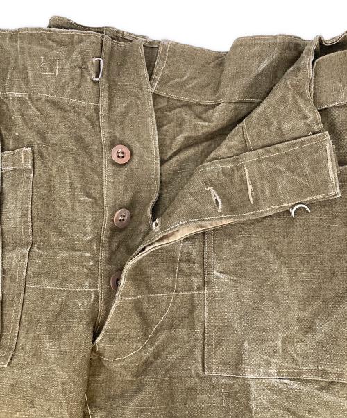 French Army（フランス軍）French Army (フレンチアーミー) 40ｓ前期型M-35モーターサイクルパンツ グリーン サイズ:記載無の古着・服飾アイテム