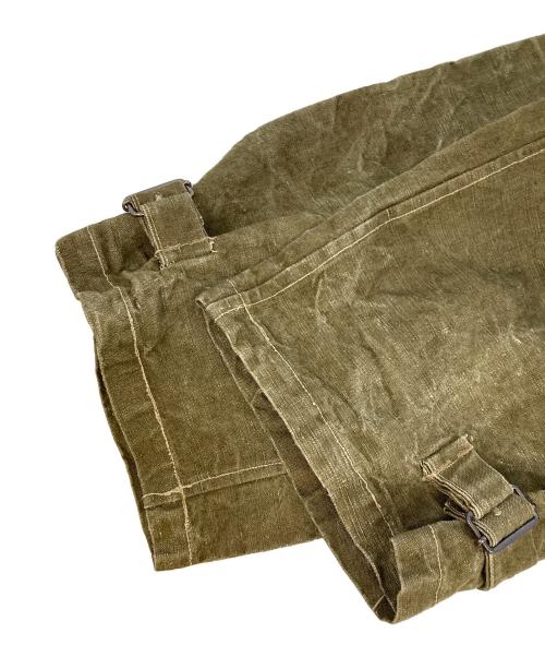 French Army（フランス軍）French Army (フレンチアーミー) 40ｓ前期型M-35モーターサイクルパンツ グリーン サイズ:記載無の古着・服飾アイテム