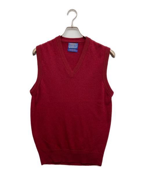 PENDLETON（ペンドルトン）PENDLETON (ペンドルトン) カシミヤニットベスト レッド サイズ:Lの古着・服飾アイテム