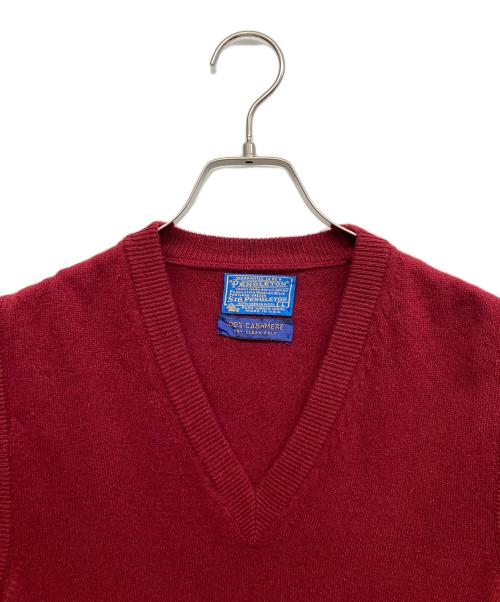 PENDLETON（ペンドルトン）PENDLETON (ペンドルトン) カシミヤニットベスト レッド サイズ:Lの古着・服飾アイテム