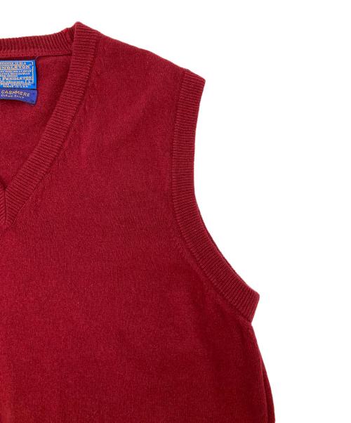 PENDLETON（ペンドルトン）PENDLETON (ペンドルトン) カシミヤニットベスト レッド サイズ:Lの古着・服飾アイテム