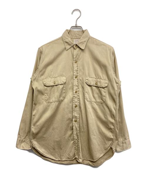 Sears（シアーズ）Sears (シアーズ) 60‘ｓコットンツイルワークシャツ ベージュ サイズ:15Mの古着・服飾アイテム