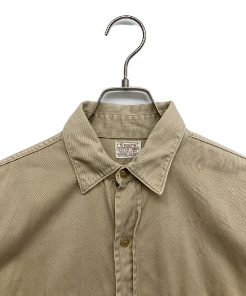 Sears（シアーズ）Sears (シアーズ) 60‘ｓコットンツイルワークシャツ ベージュ サイズ:15Mの古着・服飾アイテム