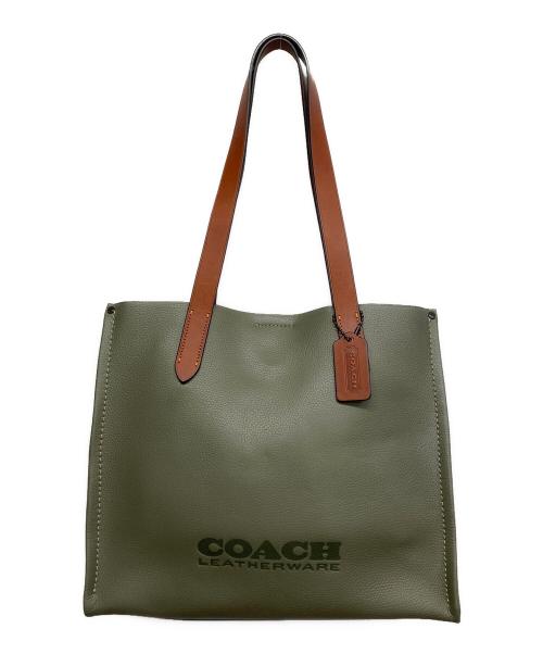 COACH（コーチ）COACH (コーチ) リレー トートバッグ グリーンの古着・服飾アイテム